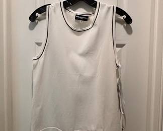 Karl Lagerfeld Paris Sleeveless Knit Top with Contrast Piping