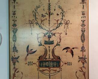 Vintage Neoclassical Style Gilt Framed Wall Panel