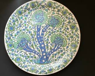 Handmade Ikaros Pottery in Rhodes, Greece 10.5” Wall Plate A-800