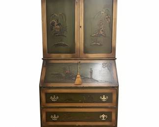 Vintage Chinoiserie Secretary Desk