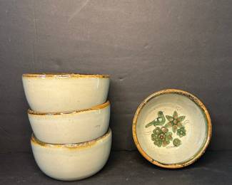Vintage Ken Edwards El Palomar stoneware bowls from Mexico