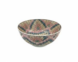 Vintage Toyo Plumage Fantasy Porcelain Bowl