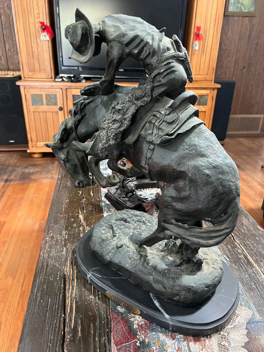 Rattlesnake by Frederic Remington bronze statue