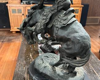 Rattlesnake by Frederic Remington bronze statue