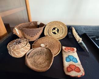 Antique and vintage Native American baskets