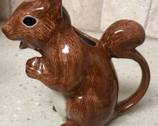 Red Squirrel Creamer Jug by Quail Pottery