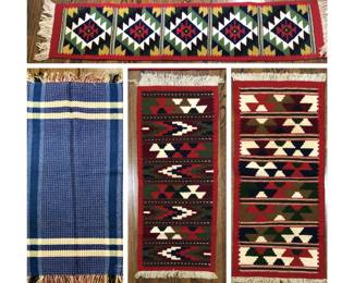 Vintage Folk Art Textiles: Yugoslavian Wool Kilim and Churchill Weaver, Victor White