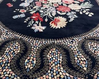 Antique Italian Wool Rug, 10' Round