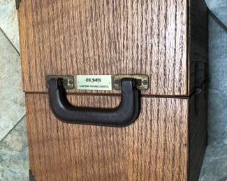 Olson Custom Fishing Chests. Foldout fly making box with supplies and tools.
