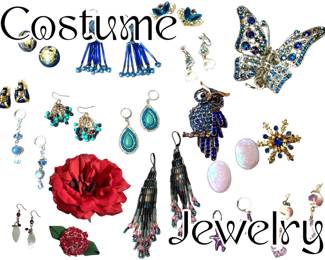 Costume Jewelry - Brooches, Hair Accessories, Pierced & Non-Pierced Earrings