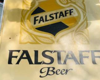 Large Vintage Falstaff Beer Advertising Light / Signage 
