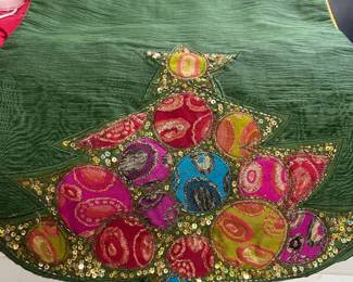 Gorgeous Hand Stiched Sequin Christmas Table Runner 