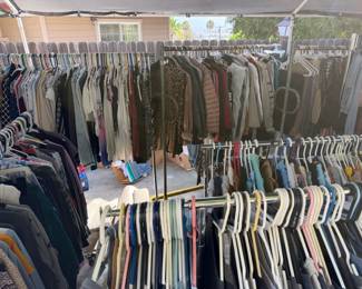Women's clothes sizes XS, S, M, one-size and some youth size L and XL