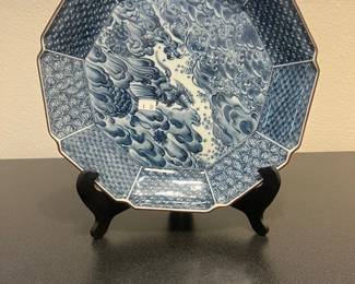 Large Japanese porcelain plate