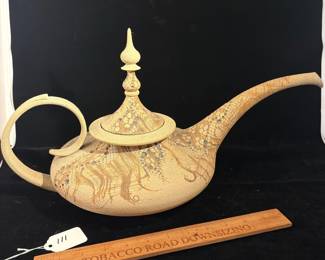 A111 - $140. Don McWhorter Ceramics: Aladdin's Lamp. Measures 19" x 9.75" tall. 