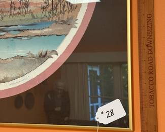 A28 - $175. MP Marion: Original Circular Paper Collage. Measures 30" x 30". 