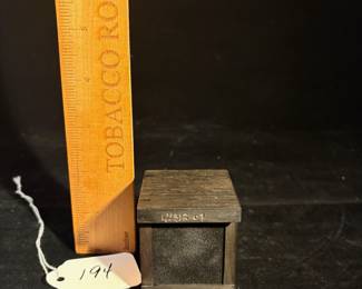 A194 - $50. Philip Weber: Wooden Trinket Box. Measures 2.25" x 1.75" x 2" tall. 