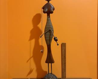 A284 - $325. Kimberly Willcox: "Out On A Limb".  Measures 7" x 6" x 27.5" tall. 