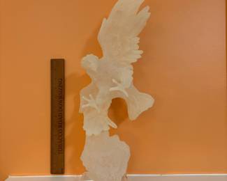 A235 - $85. Monique Sculptures. Soaring Eagle Acrylic Sculpture