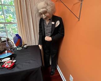 A75 - $600. Eli And Barbara Lalicich: People For Sale: Soft Sculpture Einstein Butler. Measures 24" x 63" tall. 