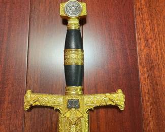 A609 - $60. Replica of a King Solomon sword. Measures 5.5" x 22"