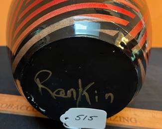 A515 - $30. Ralph Rankin Pottery Vase. Measures 7" x 10.5" tall. 