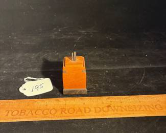 A195 - $50. Philip Weber: Wooden Box. Measures 1.5" x 1.5" x 2.5" tall. 