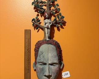 A285 - $250. Victoria Sexton "Remember Betrayal" Sculpture Clay. Measures 7" x 21". 