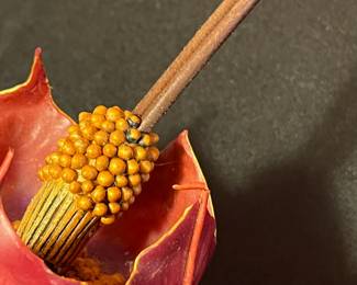 A464 - $950. Kathleen Dustin: Wearable Art. Polymer Clay Evening Bag. Measures 4.25" x 8" tall. 