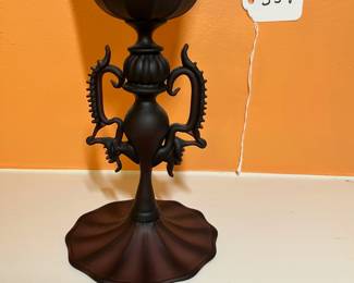 A558 - $85. Jeff Mack Art Glass. Dark Purple. Measures 4.75" x 10" tall. 
