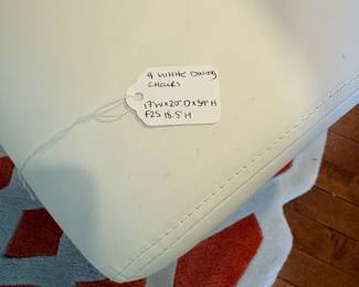 F12 - $195. Crate & Barrel Ypsilon Dining Table. 42" round table x 29.5" tall. Chairs are very worn. Table has been used but is sturdy!