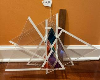 A630 - $225. John Pritchard Acrylic Sculpture. Measures 18" x 5" x 12" tall. 
