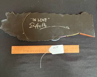 A639 - $225. Elliot Hubbard "In Love". Measures 6" x 17" tall. 