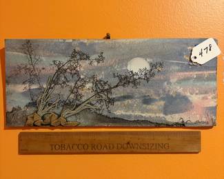 A478 - $20. Wall Plaque. Has Been Repaired! See photos. Measures 14.25" x 6". 