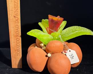A331 - $600. HELEN OTTERSON: ECLORE CLAY AND GLASS SCULPTURE. Measures 9.5" x 7.5" tall. 