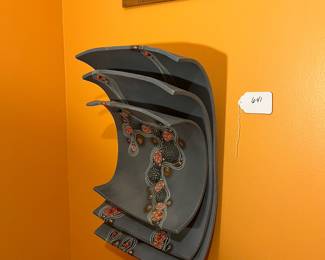 A641 - $275. Sasha Ceramics - Sasha Bakaric. Inspired by microscopic organisms and cells. Measures 11.5" x 7" x 18" tall.