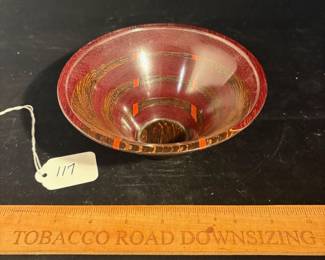 A117 - $175. Michael Mode: Turned Wood Bowl. Measures 6" x 3" tall.