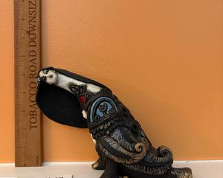A477 - $85. Black Bird Lady by Alla D. Measures 9" x 6" tall. 