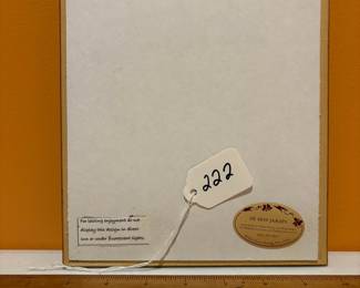 A222 - $30. Pressed Flowers: "De Mon Jardin". Measures 8" x 16.5". 