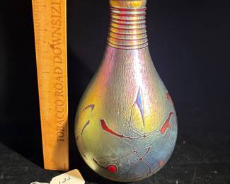 A122 - $75. Don Carlson: Gold Lustre Siletz. Measures 5.5" x 10" tall. 