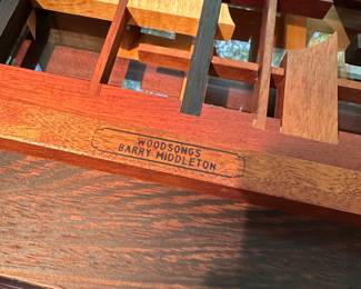 A109 - $300. Barry Middleton: Wood Plaque. Measures 29.5" x 18". 