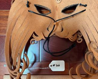 A66 - $50. Maskerville Gifts. Leather Fox Mask 
