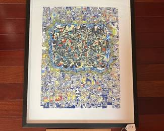 A573 - $250. Merrill Shatzman. Alphabetic Excursions 6B. Silkscreen. Measures 21.5" x 26.5". 