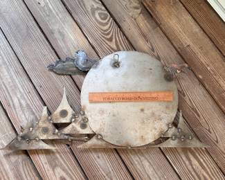 P670 - $65. J. Stillman signed. Metal Wall Art. Has been used on screened in porch. Measures 30" x 16" 