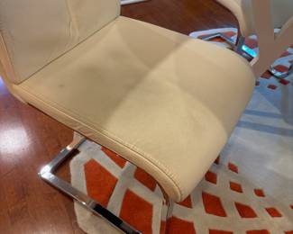 F12 - $195. Crate & Barrel Ypsilon Dining Table. 42" round table x 29.5" tall. Chairs are very worn. Table has been used but is sturdy!