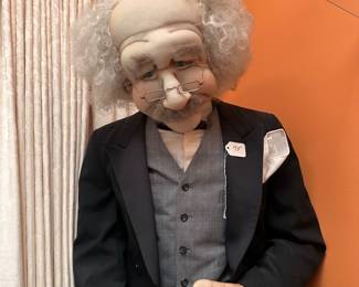 A75 - $600. Eli And Barbara Lalicich: People For Sale: Soft Sculpture Einstein Butler. Measures 24" x 63" tall. 