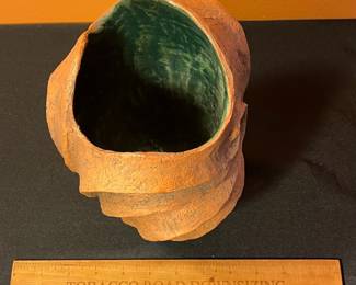 A499 - $125. Allison Anne Brown. River Pot.  Measures 5.5" x 10.25" tall. 