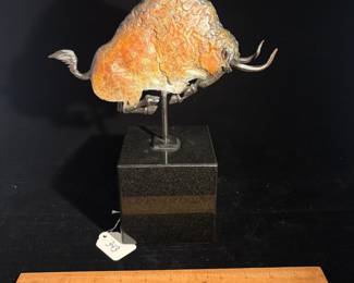 A343 - $950. Star Liana York : Altimira Bronze Bison. Measures 9" x 11" tall. 