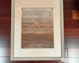 A576 - $35. Charcoal Drawing Signed. L. Romane?. Measures 17.5" x 21.5" 