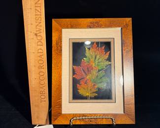 A3 - $75. Booker Morey: Japanese Maple Leaf " Full Moon". Measures 6.5" by 8.5" tall.